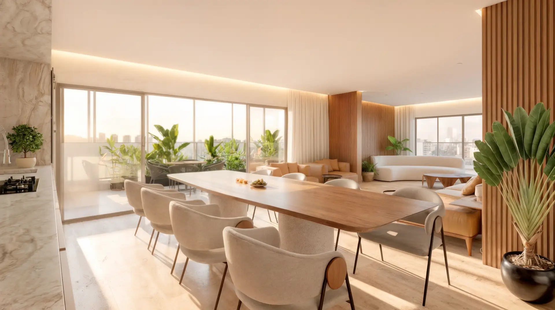 Espaço Gourmet integrado ao Lounge Arbor